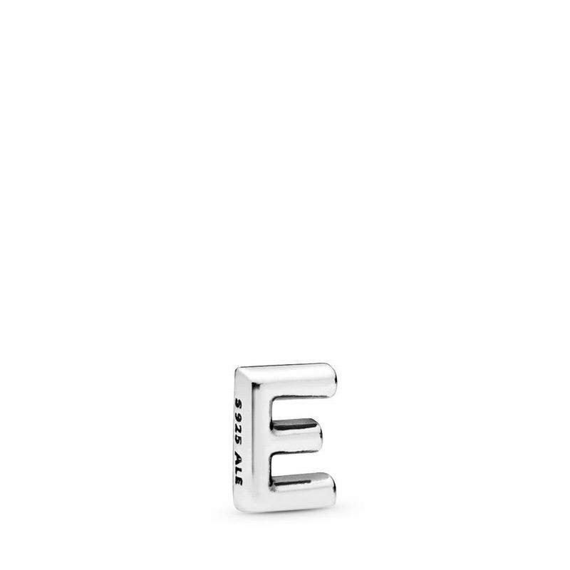 Pandora Letter E Petite Locket Charm Clearance NZ, Sterling Silver (871325-HQO)